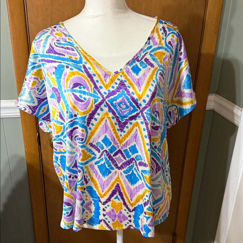 Love Multicolor V-Neck Blouse
